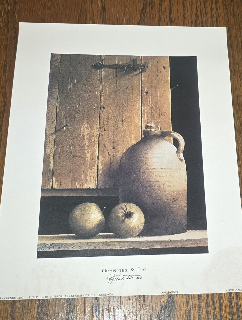 Grannies & Jug Print by Ray Hendershot Limited Edition Rustic Brown Still Life